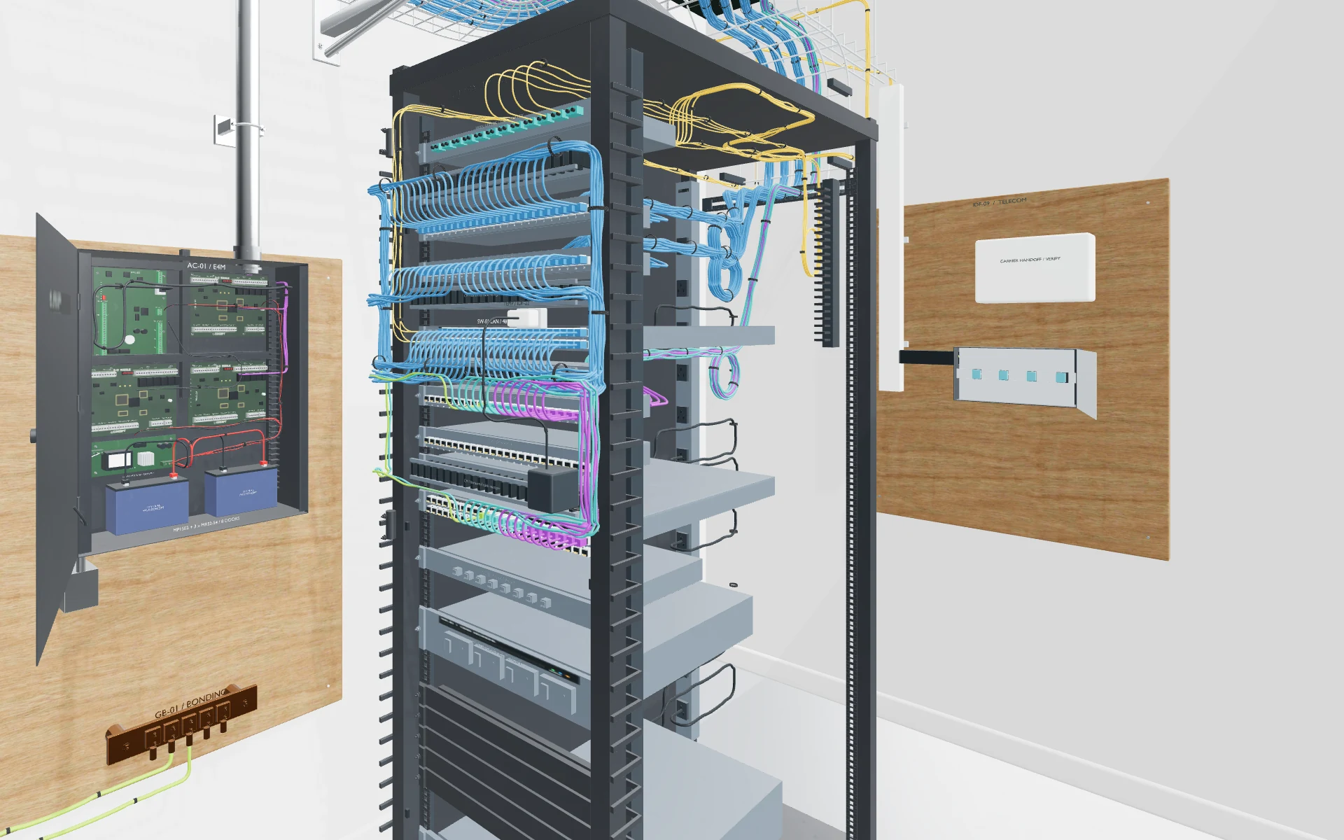 Rack equipment · open front