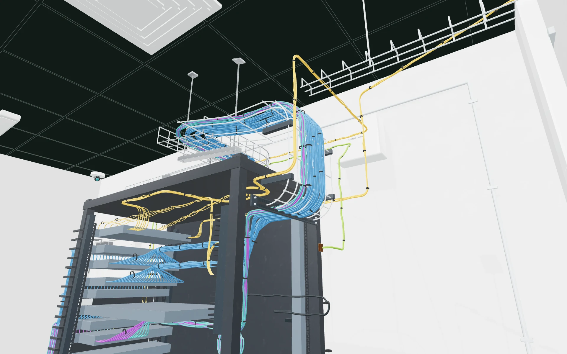 Rack cable entry · rear brush opening